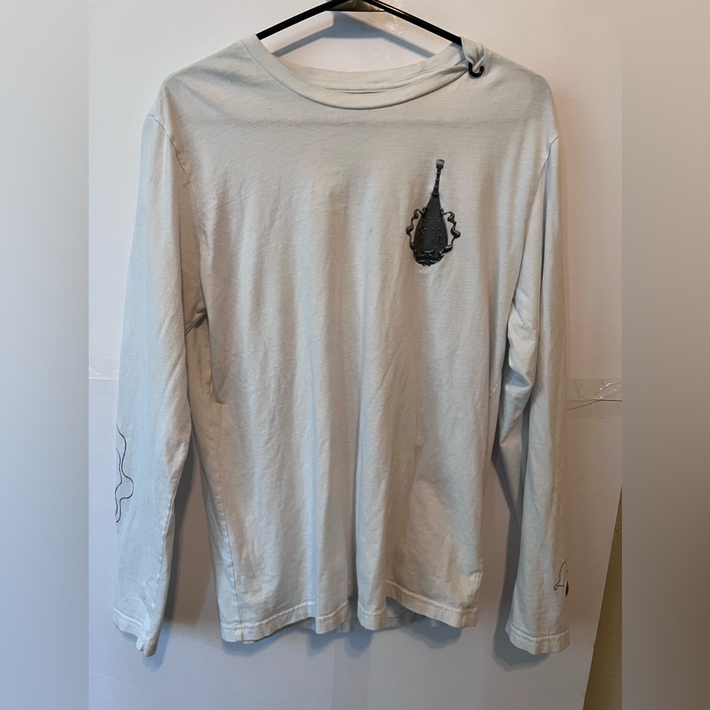 Machine drum edm band dj long sleeve tahirt white medium